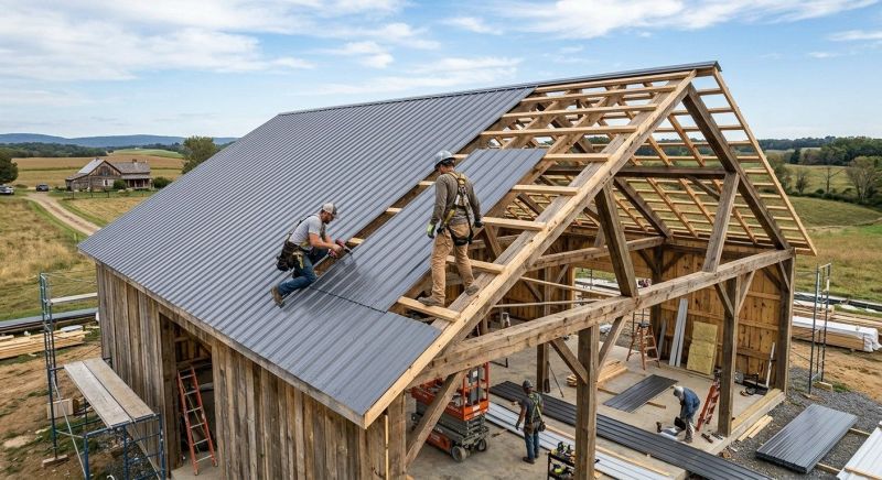 Barn Roof Construction in Brighton, MI