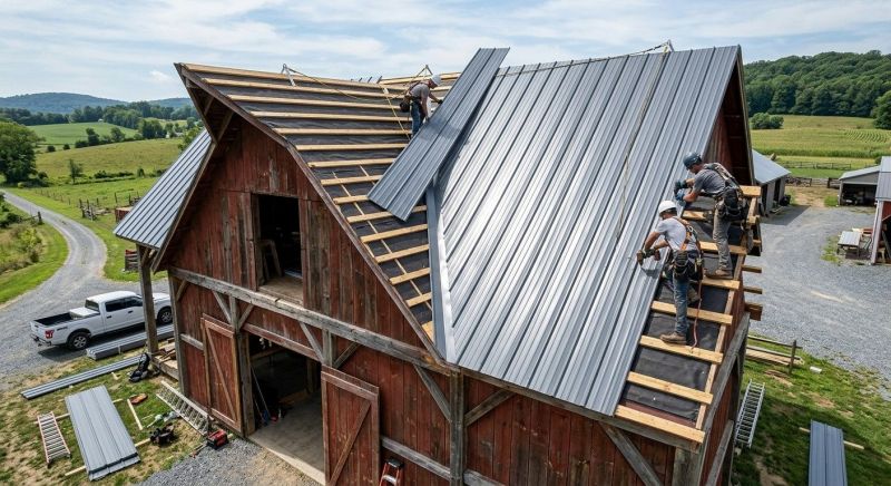 Barn Roof Installation in Brighton, MI