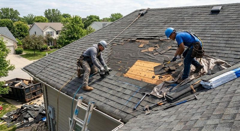 Damaged Roof Repair in Keego Harbor, MI