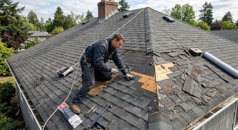 Damaged Roof Repair in Linden, MI