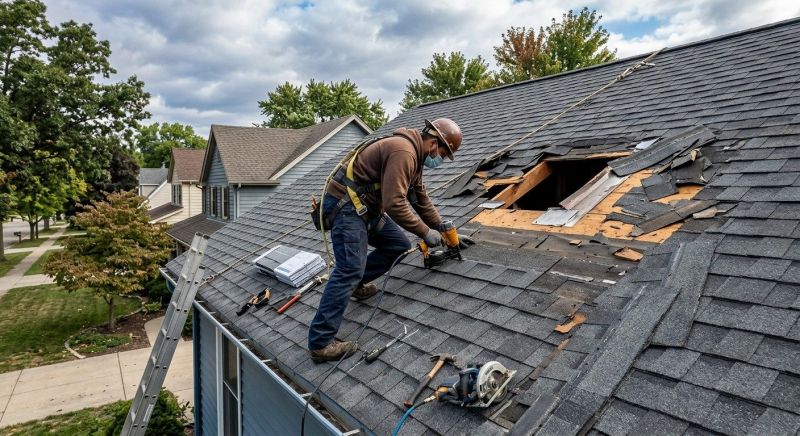 Roof Damage Restoration in Holly, MI