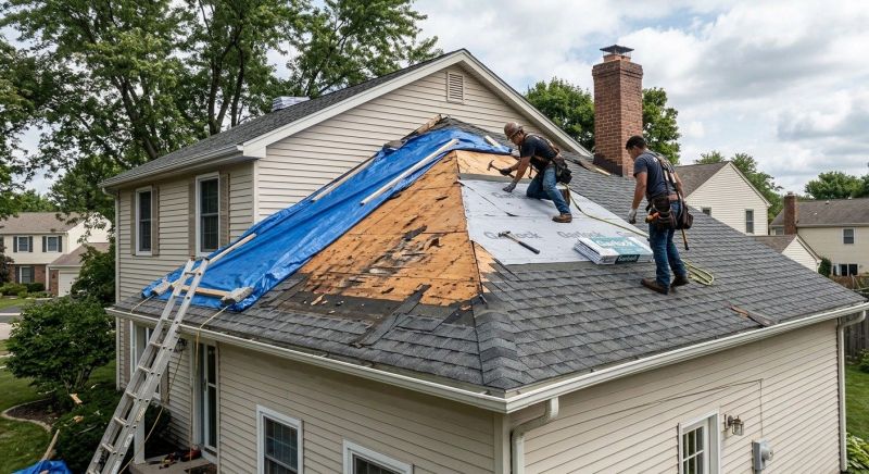 Roof Damage Restoration in Waterford, MI